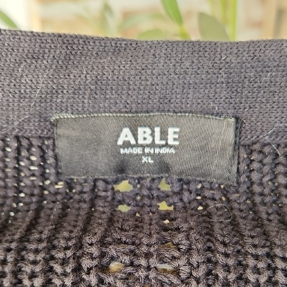 Able Marlene Black Button-Up Cardigan, Size XL - Picture 3 of 10